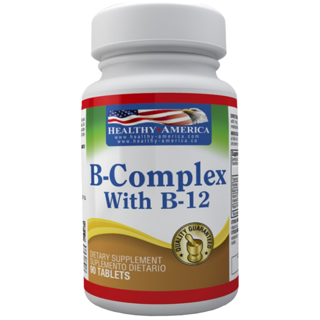 B-COMPLEX +VITAMINA B-12 90TABLETAS