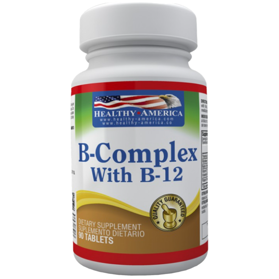 B-COMPLEX +VITAMINA B-12 90TABLETAS