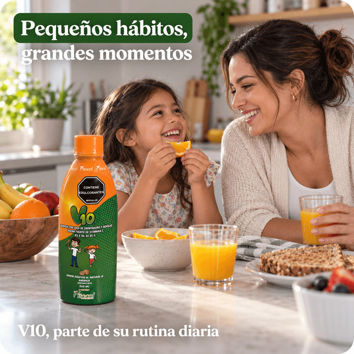 V10 Multivitamínico para Niños con Chontaduro y Borojó · Jarabe 360 ml