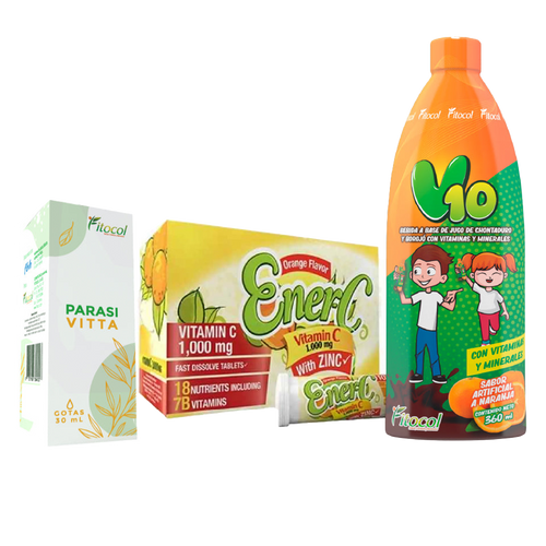 Kit Defensas Niños - V10 Parasivitta Vitam. C-Efervecente