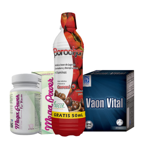 Kit Pareja ( Borochón, Mega Power, Vaon Vital Cápsulas, Regalo)